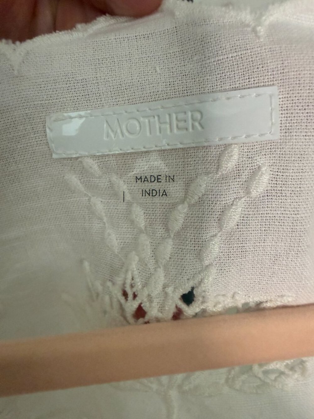 MOTHER The Social Butterfly Eyelet Crop Top- S- Bright White MSRP MSRP $218 - Picture 6 of 13